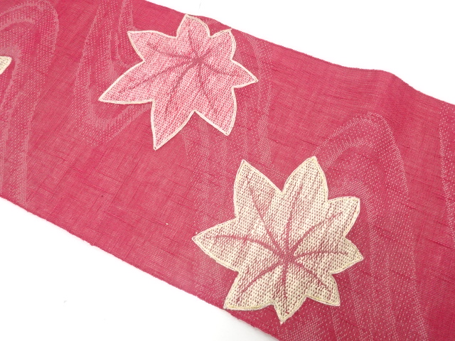 JAPANESE NAGOYA OBI FOR SUMMER / EMBROIDERY / TATSUTAGAWA PATTERN
